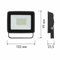 Прожектор светодиодный уличный ЭРА LPR-023-0-30K-030 30Вт 3000K 2400Лм IP65'