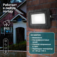 Прожектор светодиодный уличный ЭРА PRO LPR-061-0-65K-020 20Вт 6500К 1900Лм IP65'