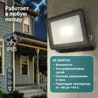 Прожектор светодиодный уличный ЭРА LPR-023-0-30K-020 20Вт 3000K 1600Лм IP65'