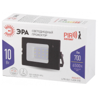 Прожектор светодиодный уличный ЭРА LPR-041-1-65K-010 10Вт 6500К 700Лм IP65 датчик нерегулируемый'