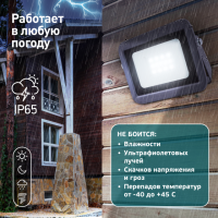 Прожектор светодиодный уличный ЭРА PRO LPR-061-0-65K-010 10Вт 6500К 950Лм IP65'
