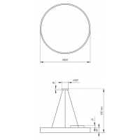 Светильник светодиодный Geometria ЭРА Ring SPO-132-B-40K-088 88Вт 4000К 6000Лм IP40 800*800*80 черный подвесной'
