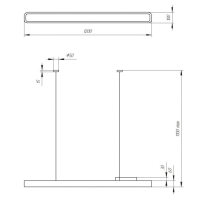 Светильник светодиодный Geometria ЭРА Block SPO-113-W-40K-036 36Вт 4000К 2700Лм IP40 1200*100*60 белый подвесной'