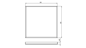 LED светильник SVT-ARM-U-595x595x40-28W-PR-SK'