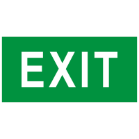 Пиктограмма "exit" 260х100'